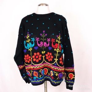 Vintage Kitty Hawk by Vivian Wang Sweater, L